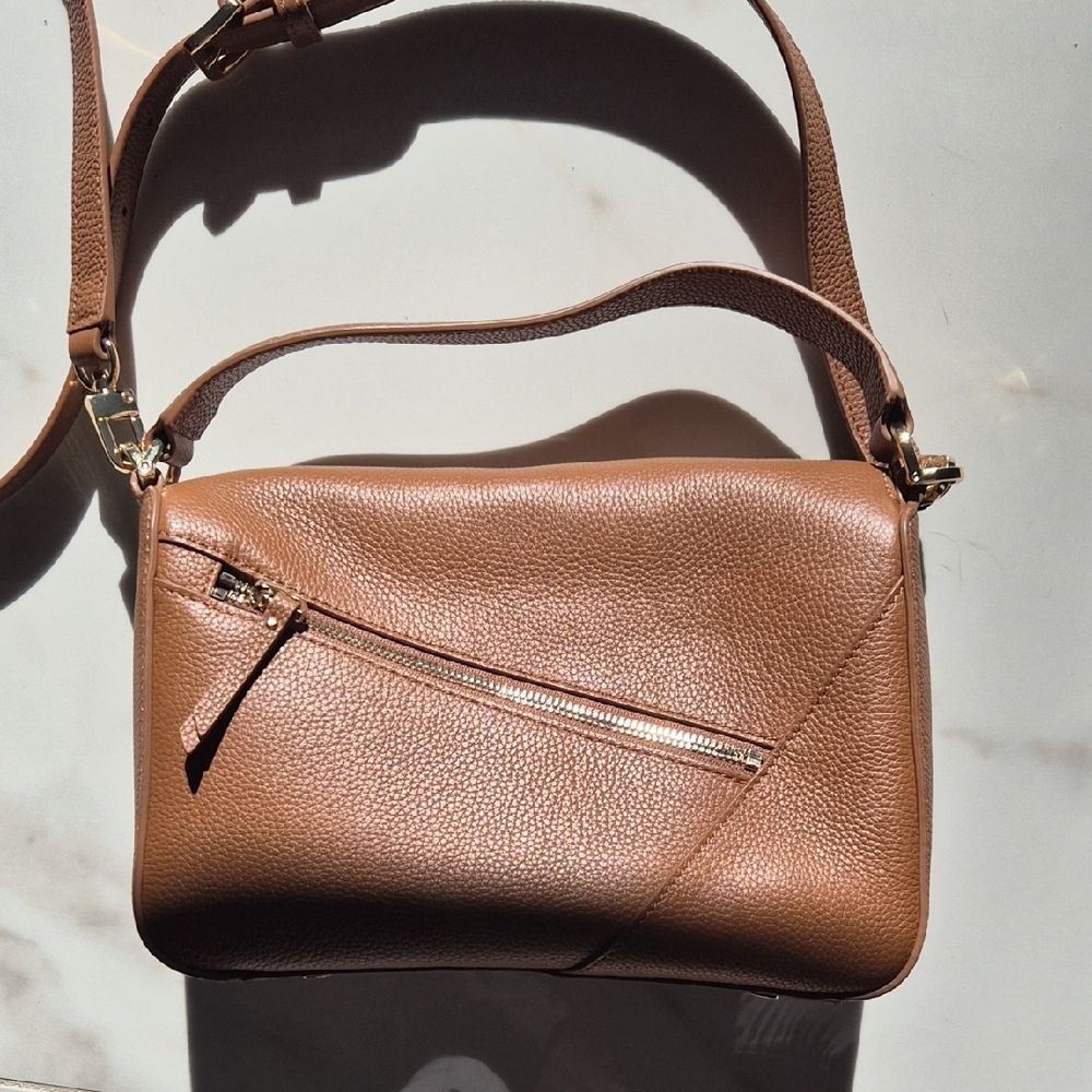 Quince Italian Leather Patchwork Crossbody Bag - Picture 3 of 8